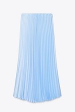 Zara Pastel Blue Pleated Satin