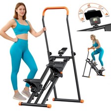 Stair Stepper Vertical Climber Machine with LCD Monitor for Gym Home Workout