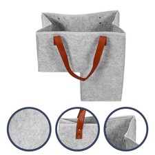 Stair Basket with Handles Grocery Tote Storage Bin Stair Felt Storage Basket