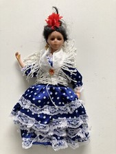 PORCELAIN HEAD & LEGS SPANISH FLAMENCO DANCER DOLL 270mm, See Pics.