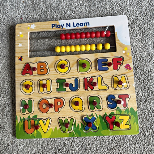 Play learn wooden alphabet - n,