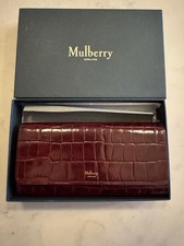 Mulberry Oxblood Croc Purse New In Original Packaging