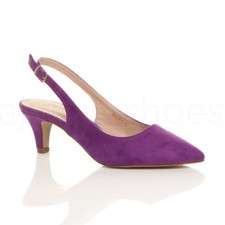 WOMENS LADIES LOW MID HEEL 50s