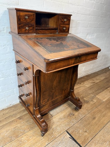 Victorian mahogany davenport - mahogany,
