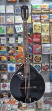 Black octave mandolin, short scale Irish bouzouki, With EQ, Romania, solid wood