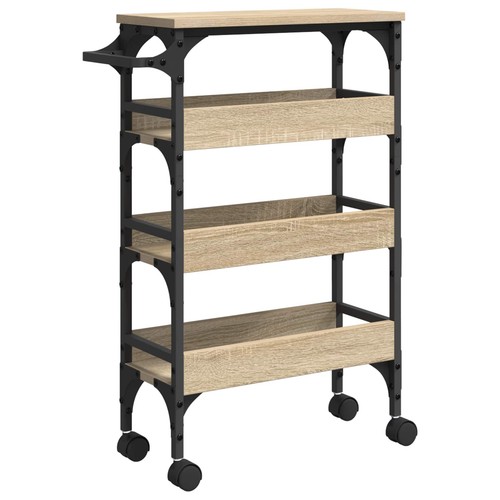 Vidaxl kitchen trolley - trolley, sonoma
