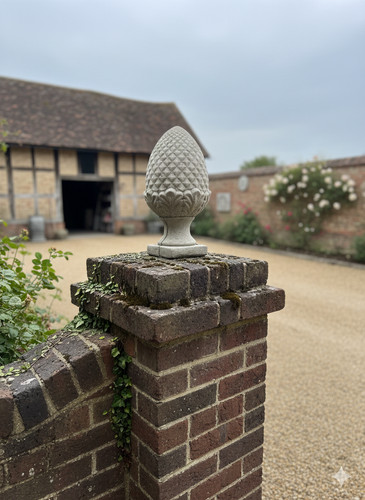Acorn finial pillar - finial,,