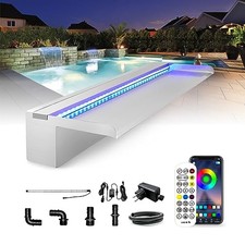 Bluetooth App control Stainless Steel Pool Fountain, 60cm Pond Waterfall