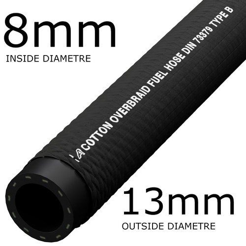 Cotton braided rubber fuel - braided,