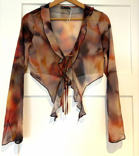Bershka sheer chiffon - xs,