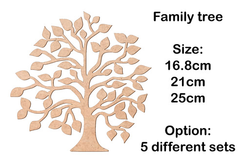 Wooden mdf family tree - family, shape