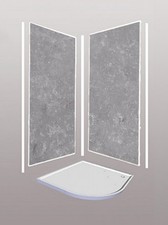 Concrete Grey  Shower Wall