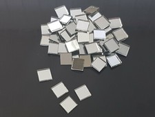 100 pieces, Silver Glass Mirror Tile, Approx 1 x 1 cm, 2 mm Thick Art&Craft