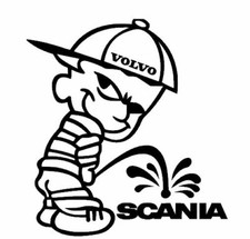 Volvo vs Scania Heavy Duty Sticker V8 TRUCK TRACTOR 95x100mm