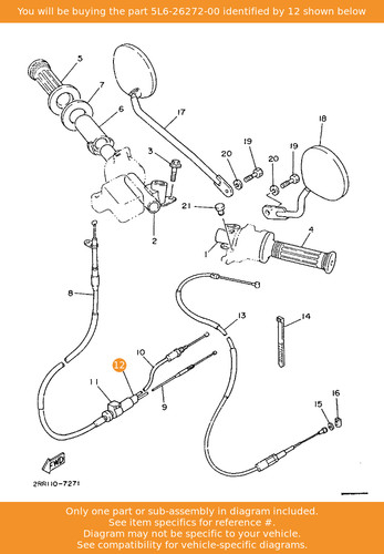 Yamaha cap 5l6 - 5l6-26272-00, oem