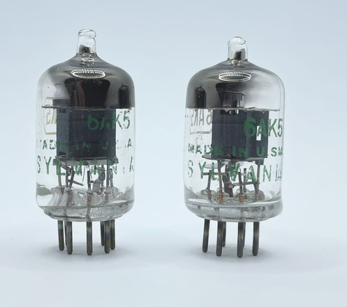 Sylvania 6ak5 pair tested and - tested,