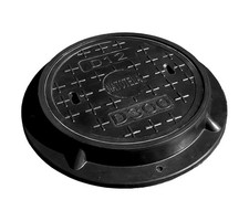 NATOTELA Circular Manhole Cover and Frame 300mm, Load Duty B125 12.5 Tonne,