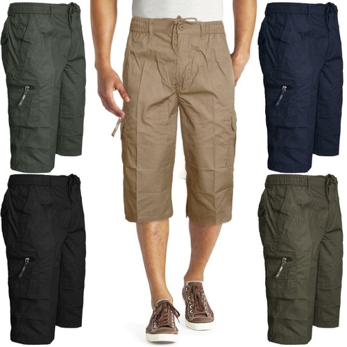 Mens plain shorts - 3/4,
