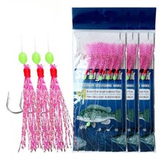 Mackerel Feather Rigs 5 Packs - 6 x Size 1 Hooks Per Pack