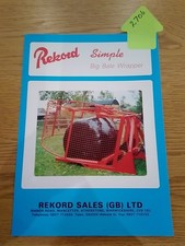 Rekkord Simple Bale Wrapper Sales Leaflet