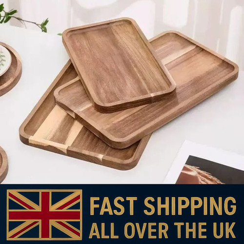 Rectangle wooden tea tray - wooden,