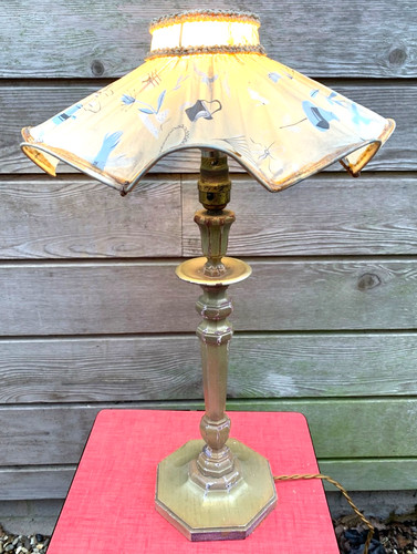 Vintage table lamp - , painted