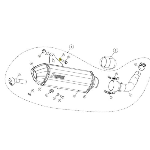 Akrapovic exh washer - ss,