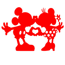 6.5" MICKEY & MINNIE LOVE Vinyl Decal Sticker Car Window Laptop Disney Mouse