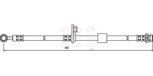 Apec front brake hose - apec, for