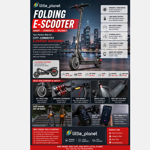 Folding scooter with - folding, e