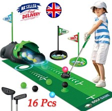 16PCS Improved Mini Golf Set Toy for Children, Indoor Outdoor Golf Case Game Set