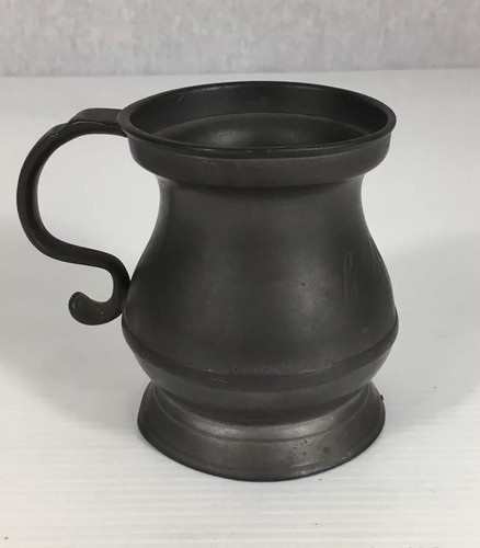 Antique pewter gill measure - antique,
