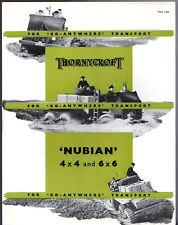 Thornycroft Nubian 4x4 & 6x6 1956-57 UK Market Foldout Sales Brochure 