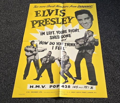 Elvis presley hmv - elvis, poster
