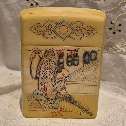 Vintage hand carved bovine - vintage,