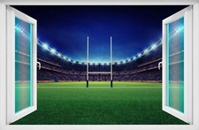 Rugby Stadium Wall Art Sticker Mural Decal Kids Bedroom Home Office Decor BD66