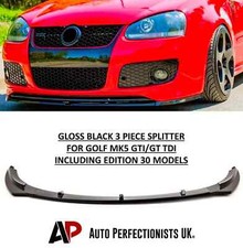 VW Golf MK5 GTI GT TDI Front Gloss Black Splitter Spoiler Lip Body Kit 2003-2008