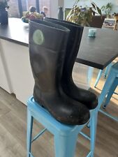 Bekina black rubber wellington boots