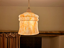Vintage Art Deco Glass Lamp or Light Shade for Pendant Ceiling Fitting c1930