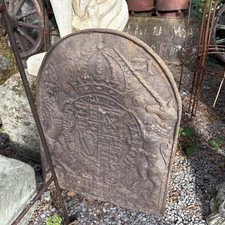 Antique Cast Iron Fire Back