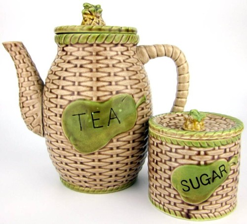 Vintage 2pc retro teapot - 2pc, &