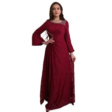 Women Rhinestone Abaya Kaftan