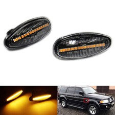 2x Clear Side Indicator LED Repeater Light For Pajero Shogun III Sport I Evo VII