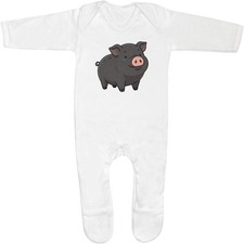 'Black Pig' Baby Romper