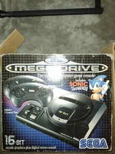 Sega mega drive box with insert, 2 controllers, power lead and manual