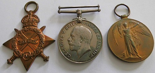 Ww1 star trio medals - ww1,