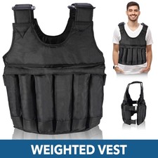 50KG Adjustable Weighted Vest Weight Fitness Train Jacket Running Gym Waistcoat
