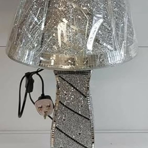 Silver glitter crushed - crushed, diamond