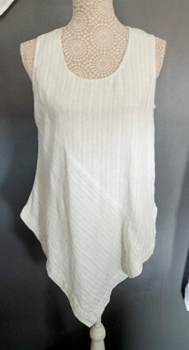 Oska linen sleeveless - sleeveless, top