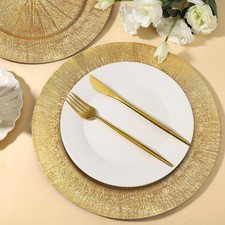 Gold Charger Plates - Antique